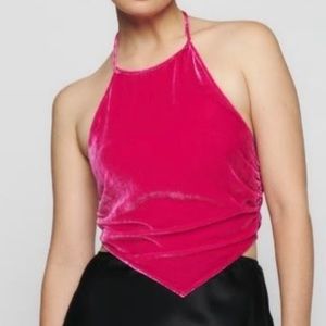NWT Reformation Tamsin Halter Top Small, Pink
